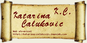 Katarina Čaluković vizit kartica